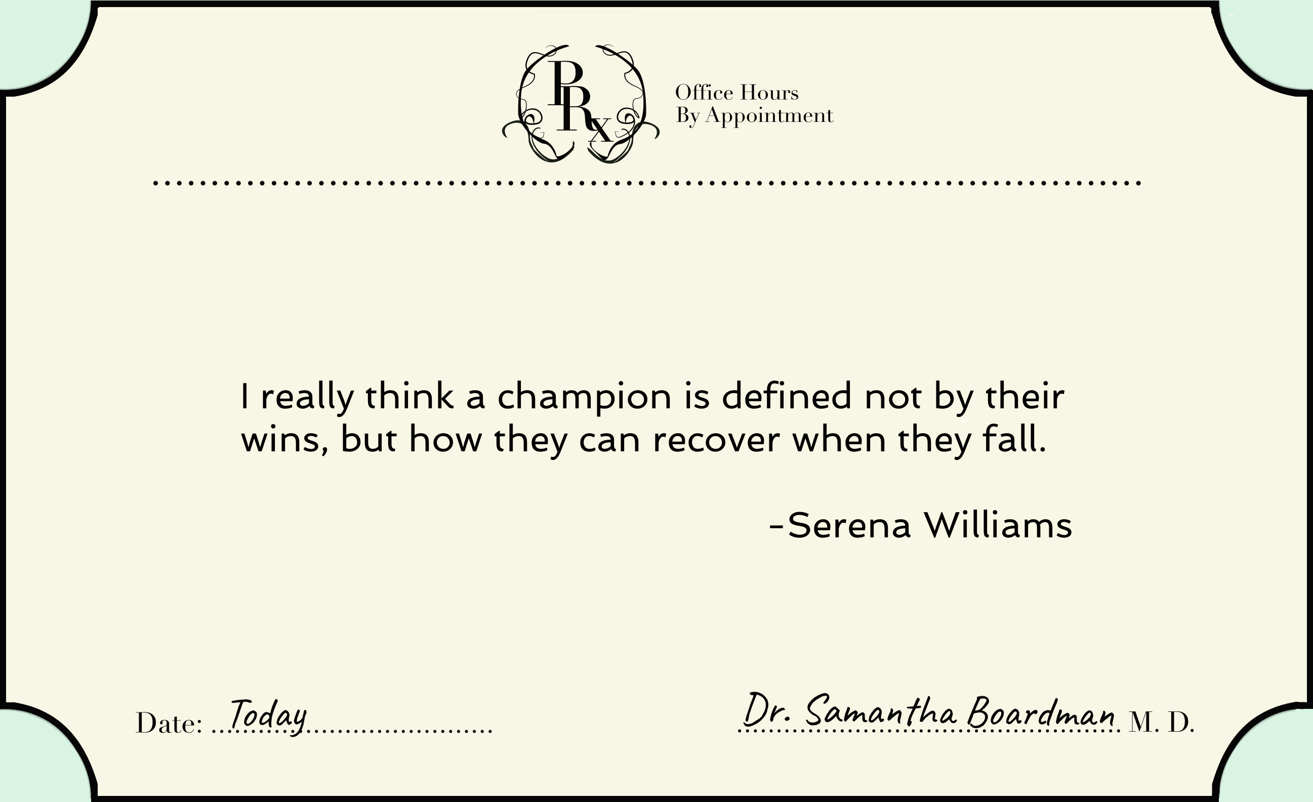 Serena Williams on Failing