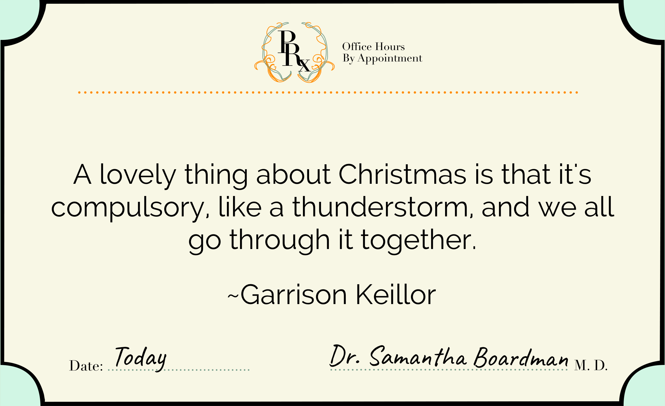 Garrison Keillor on Getting Through Christmas