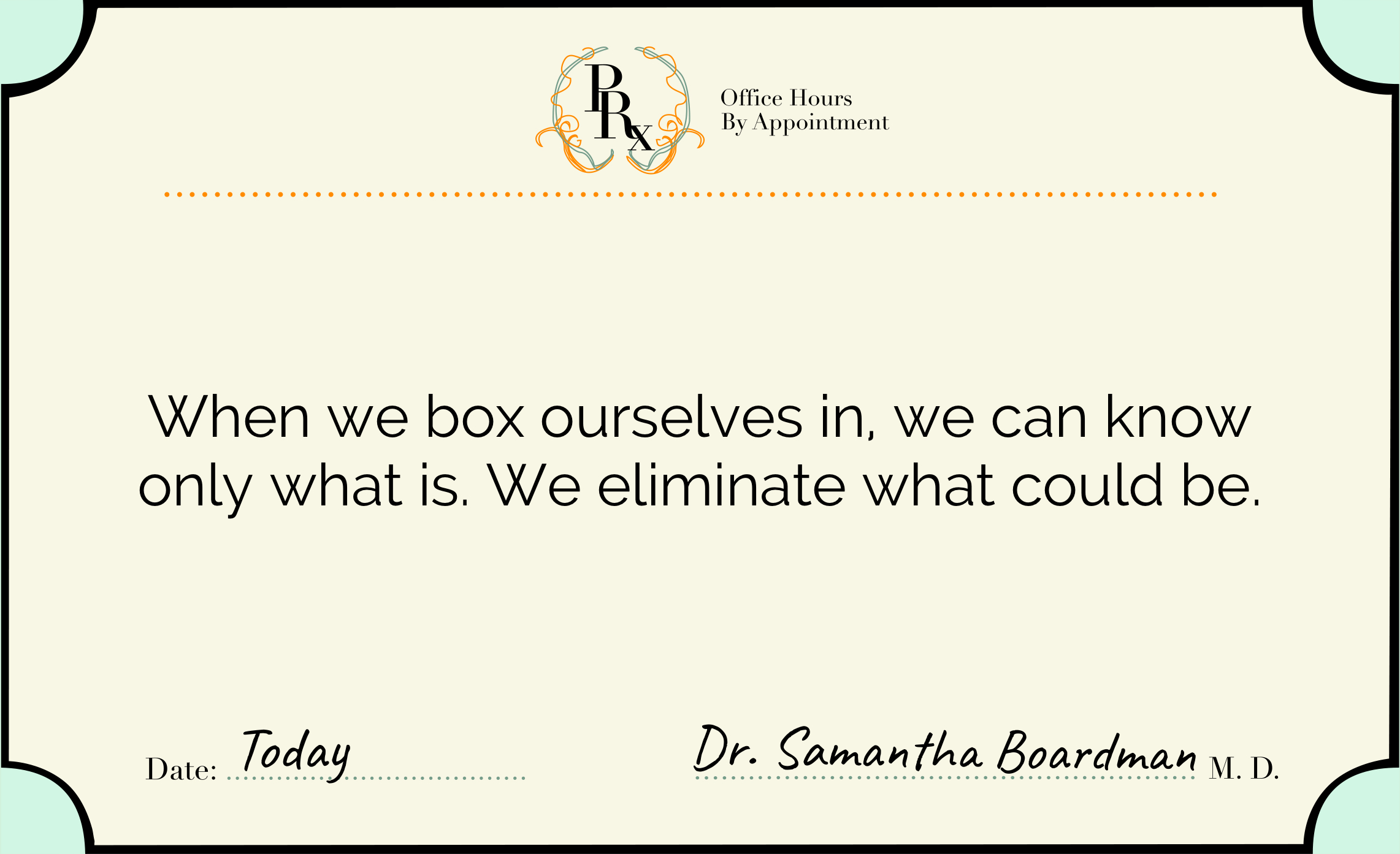 Samantha Boardman on Boxing Ourselves In