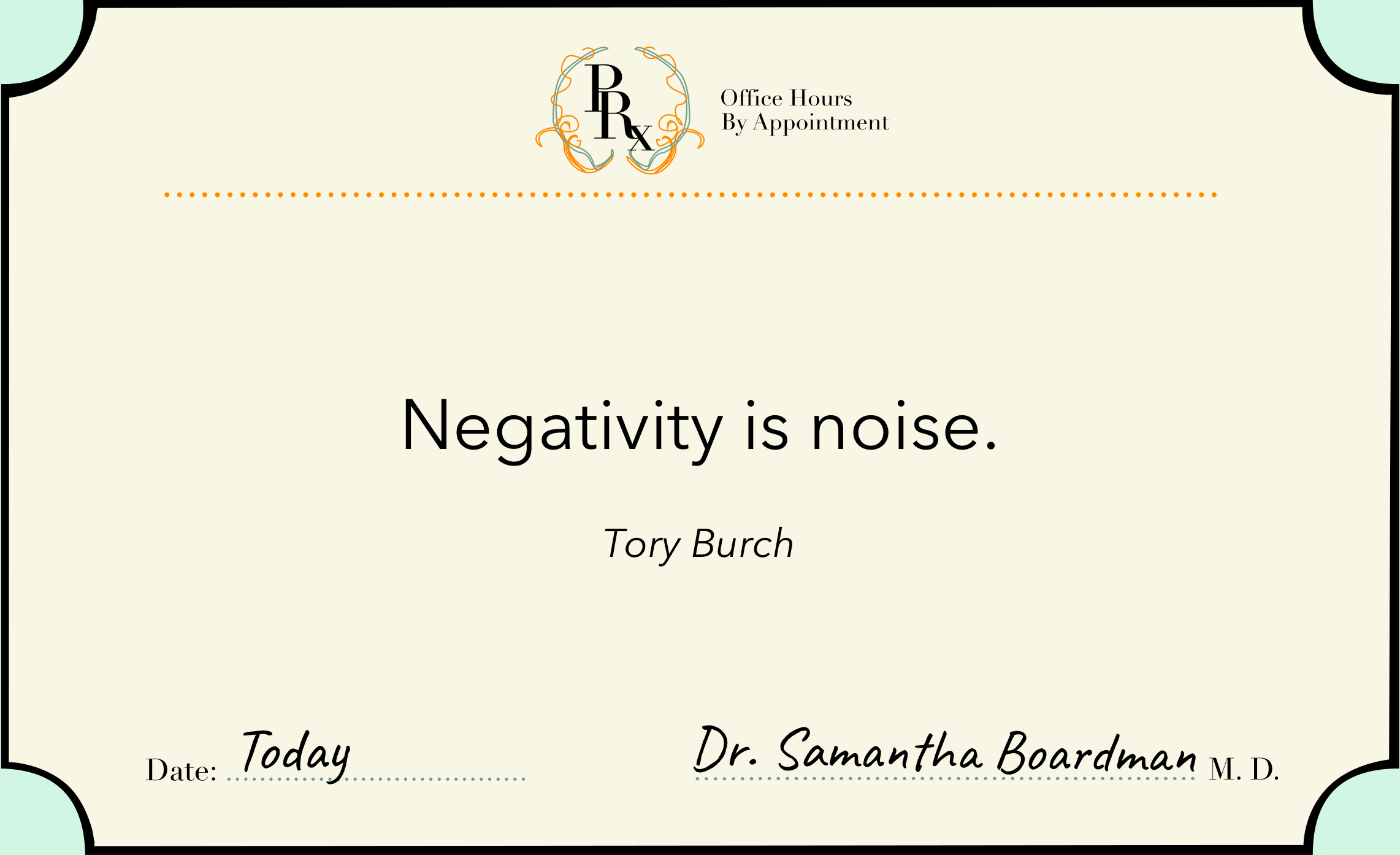 Tory on Negativity