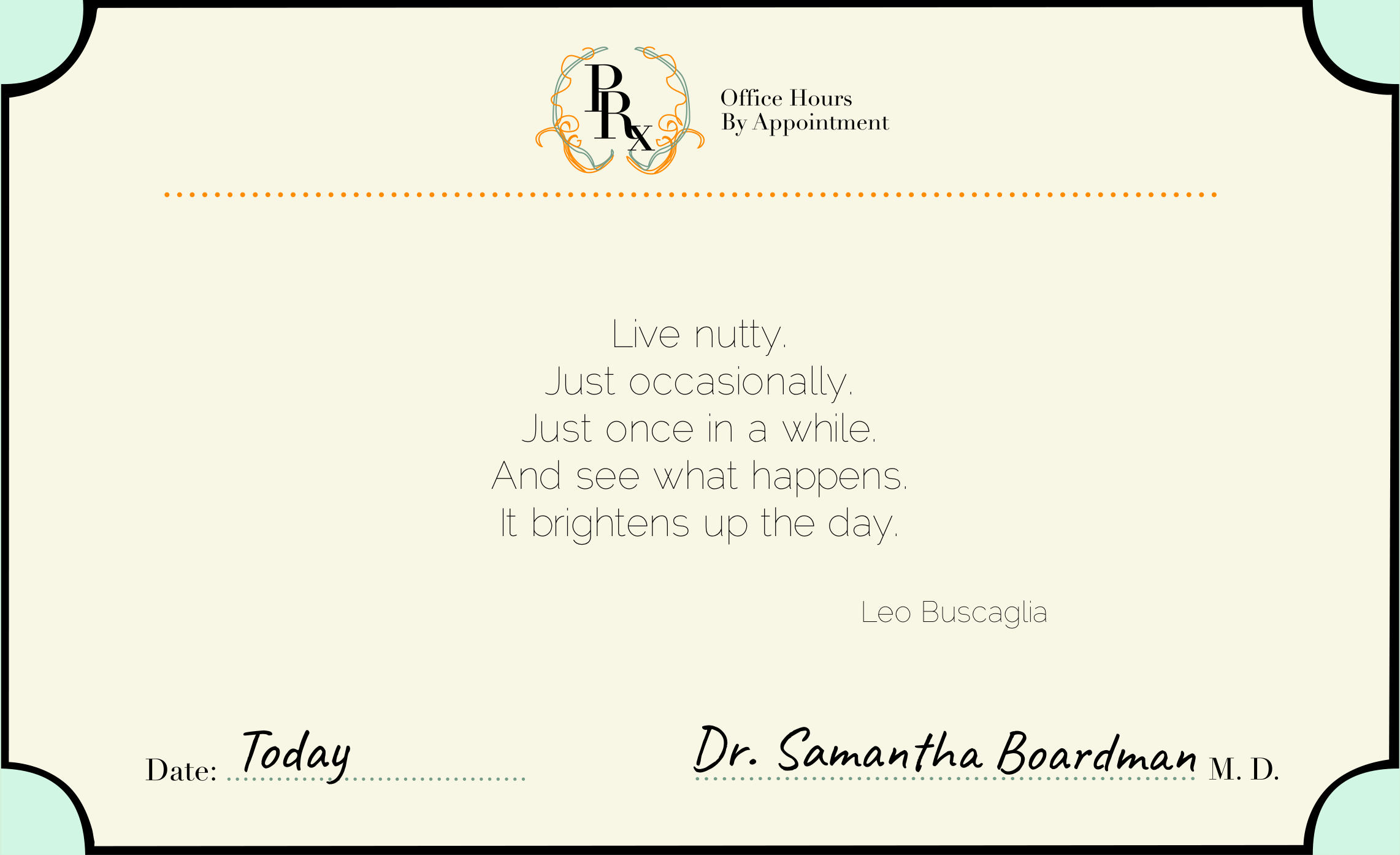 Buscaglia on Living Nutty